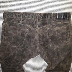 Polo Ralph Lauren - waxed camo jeans -Size 38 x 32